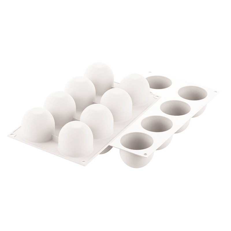 パシフィック洋行　製菓シリコン型　ホワイトカラー　8個取 SF334　ドーム　125 1個（ご注文単位1個）【直送品】