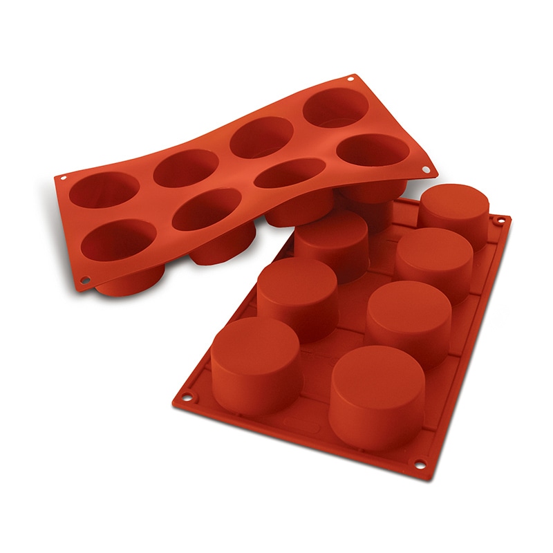 パシフィック洋行　製菓シリコン型　8個取 SF028　シリンダー60 1個（ご注文単位1個）【直送品】