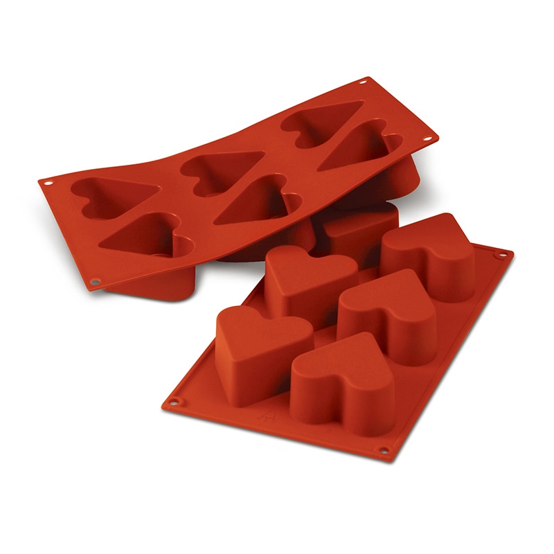 パシフィック洋行　製菓シリコン型　6個取 SF036　ハート　65 1個（ご注文単位1個）【直送品】