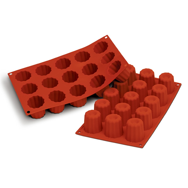 パシフィック洋行　製菓シリコン型　15個取 SF059　ミディアムカヌレ 1個（ご注文単位1個）【直送品】