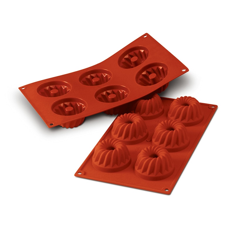 パシフィック洋行　製菓シリコン型　6個取 SF058　クグロフ 1個（ご注文単位1個）【直送品】