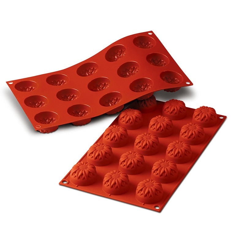 パシフィック洋行　製菓シリコン型　15個取 SF072　スモールサンフラワー 1個（ご注文単位1個）【直送品】