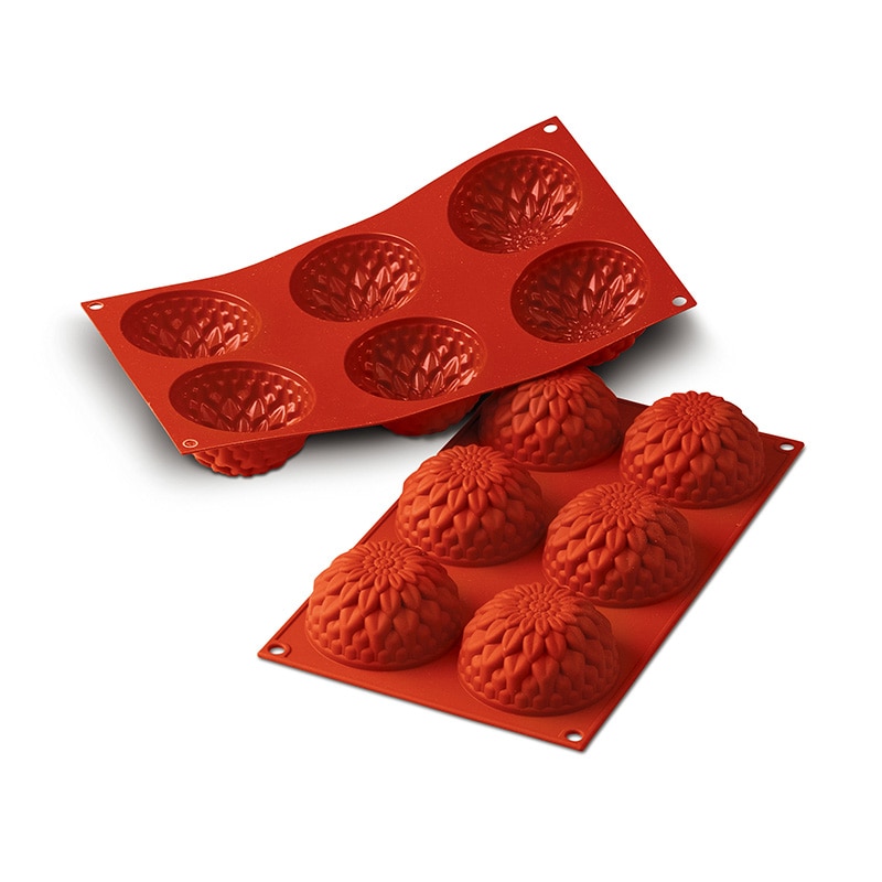 パシフィック洋行　製菓シリコン型　6個取 SF078　ダリア 1個（ご注文単位1個）【直送品】