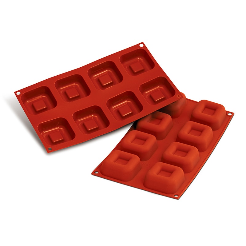 パシフィック洋行　製菓シリコン型　8個取 SF082　ビックスクエアサバラン 1個（ご注文単位1個）【直送品】