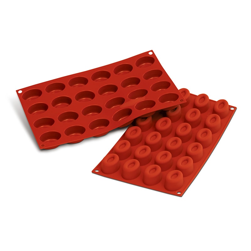 パシフィック洋行　製菓シリコン型　24個取 SF083　スモールオーバルサバラン 1個（ご注文単位1個）【直送品】