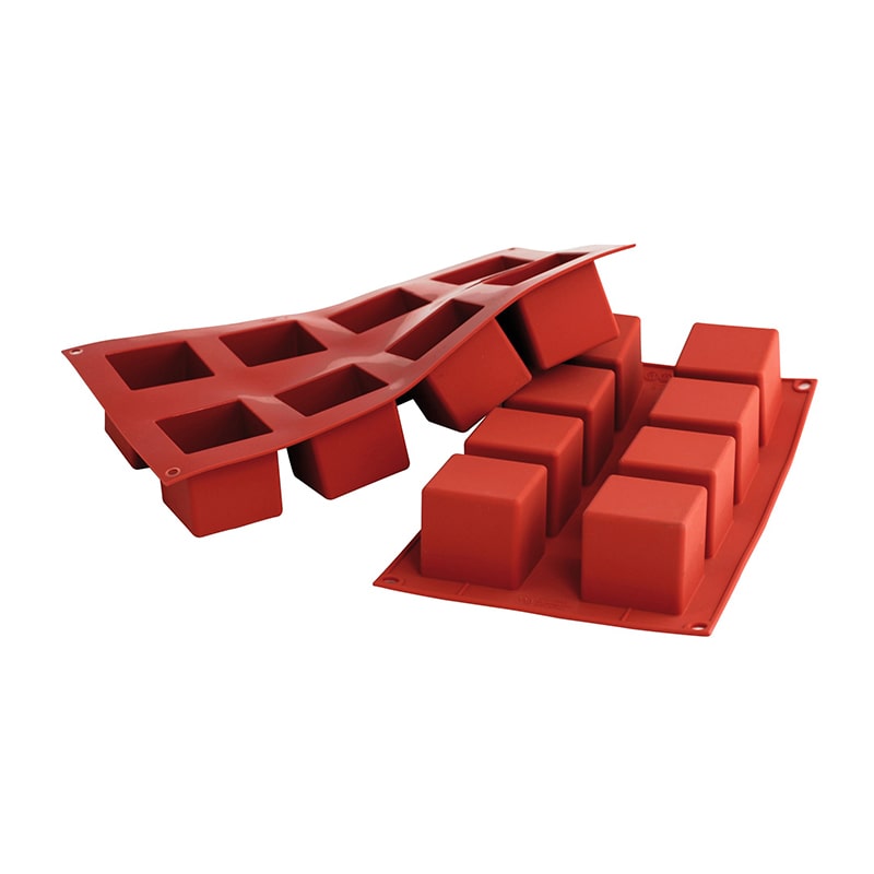 パシフィック洋行　製菓シリコン型　8個取 SF104　キューブ 1個（ご注文単位1個）【直送品】