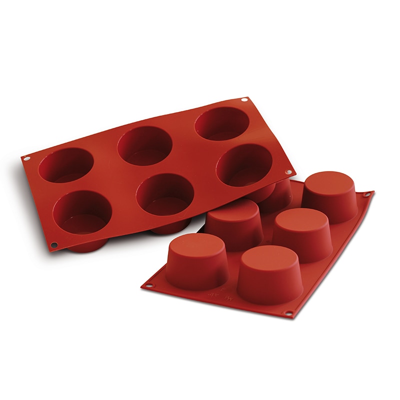 パシフィック洋行　製菓シリコン型　6個取 SF102　ミディアムマフィン 1個（ご注文単位1個）【直送品】