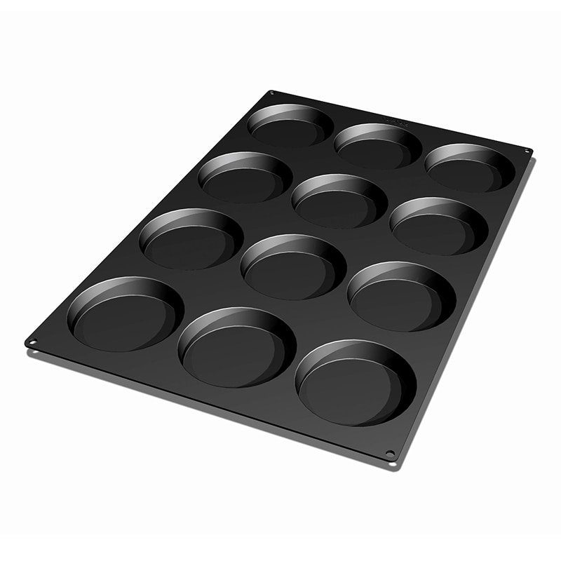 パシフィック洋行　製菓シリコン型　ディスク　120×22 12取 2SI-SQ029　1個（ご注文単位1個）【直送品】