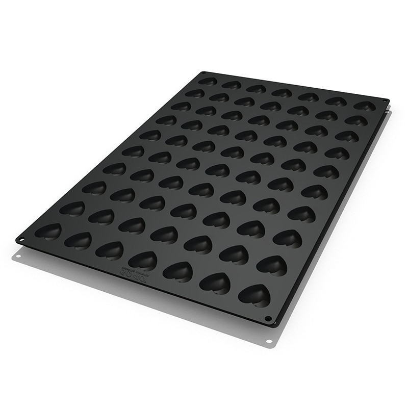 パシフィック洋行　製菓シリコン型　ミニクオリ　ハート 70取 2SI-SQ032　1個（ご注文単位1個）【直送品】