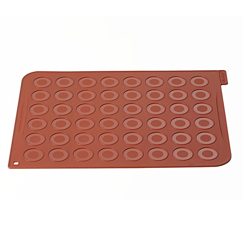 パシフィック洋行　製菓シリコン型　マカロンシート　丸 テラコッタ　48取 2SI-MAC01　1個（ご注文単位1個）【直送品】