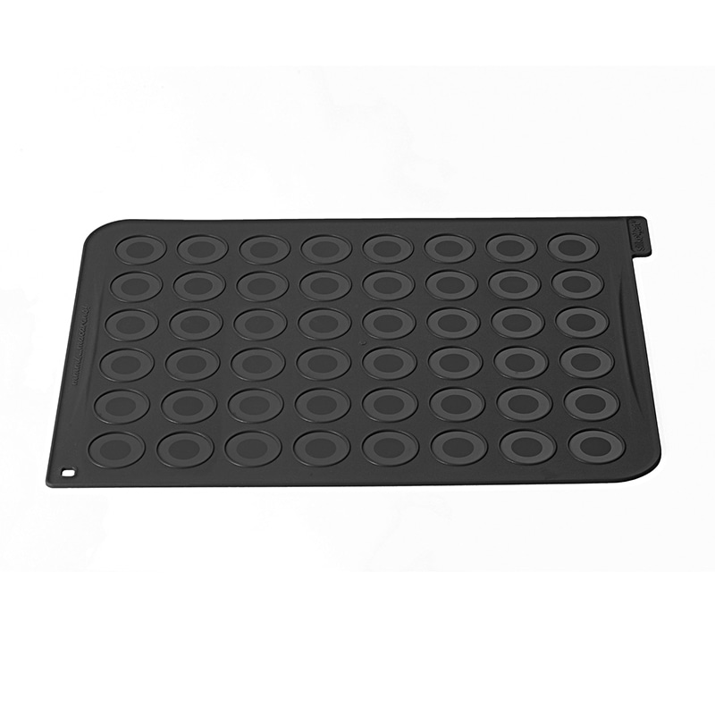 パシフィック洋行　製菓シリコン型　マカロンシート　丸 黒　70取 2SI-MAC02　1個（ご注文単位1個）【直送品】