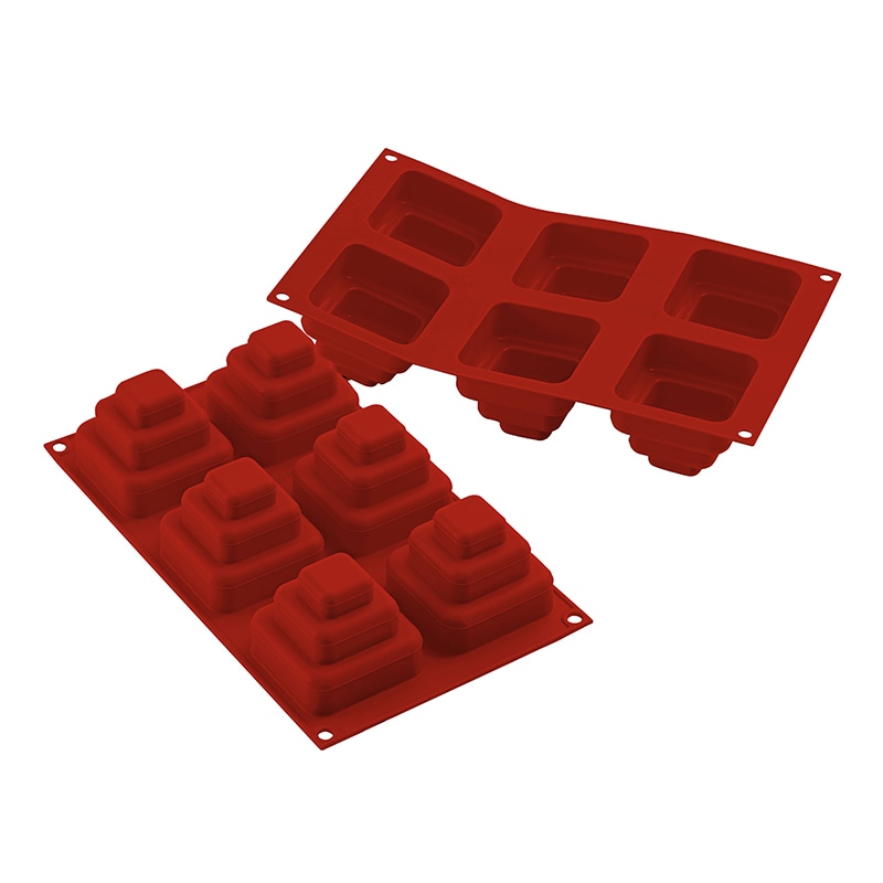 パシフィック洋行　製菓シリコン型　6個取 SF168　ミニワンダーケーキスクエア 1個（ご注文単位1個）【直送品】