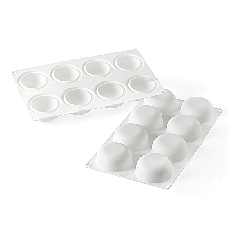 パシフィック洋行 製菓シリコン型 ホワイトカラー 8個取 SF163 ストーン 1個(ご注文単位1個)【直送品】