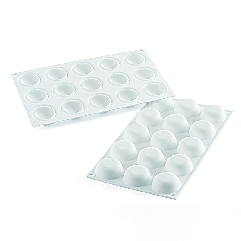 パシフィック洋行 製菓シリコン型 ホワイトカラー 15個取 SF164 グローブ 1個(ご注文単位1個)【直送品】