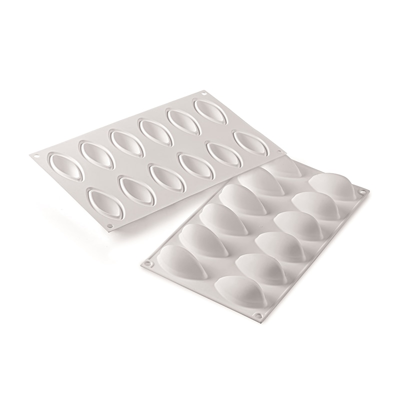 パシフィック洋行 製菓シリコン型 ホワイトカラー 12個取 SF187 クネル 1個(ご注文単位1個)【直送品】