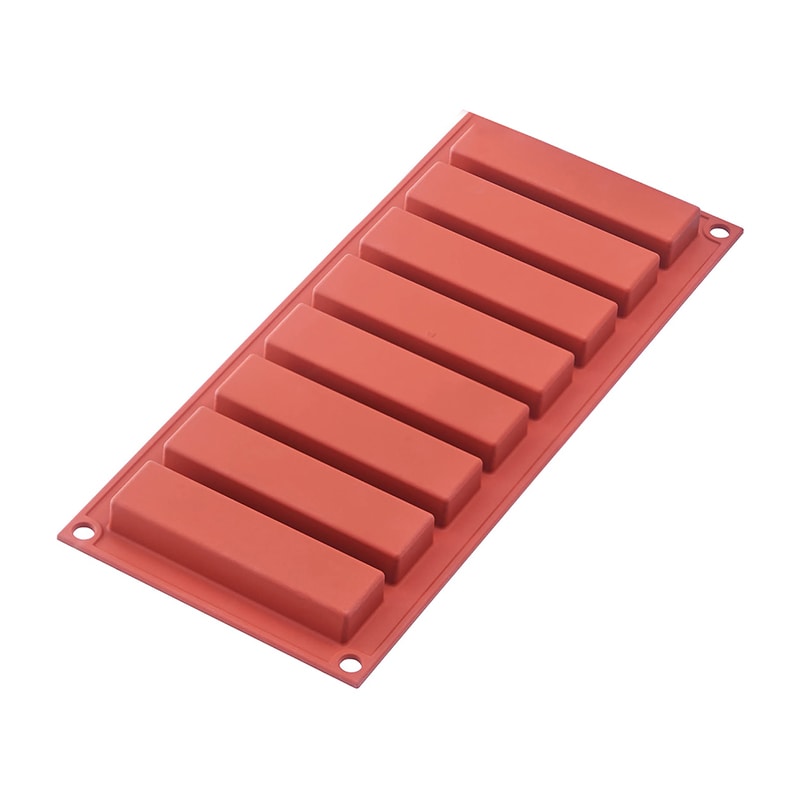 パシフィック洋行 製菓シリコン型 8個取 SF184 スリムバー 1個(ご注文単位1個)【直送品】