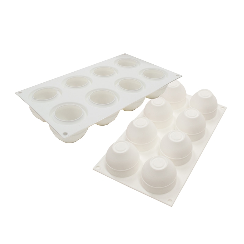 パシフィック洋行 製菓シリコン型 ホワイトカラー 8個取 SF192 トリュフ 1個(ご注文単位1個)【直送品】