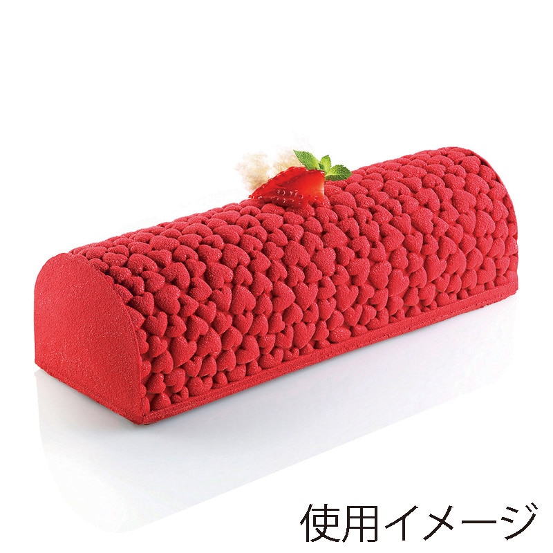 パシフィック洋行　製菓シリコンシート　トルタフレックス TEXシート　ラブ 2SI-TEX08　1個（ご注文単位1個）【直送品】