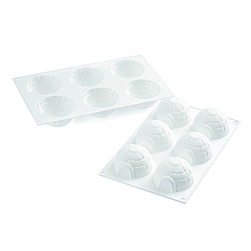 パシフィック洋行 製菓シリコン型 ホワイトカラー 6個取 SF201 イグルー 1個(ご注文単位1個)【直送品】
