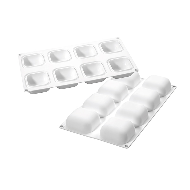 パシフィック洋行　製菓シリコン型　ホワイトカラー　8個取 SF206　ジェム100 1個（ご注文単位1個）【直送品】