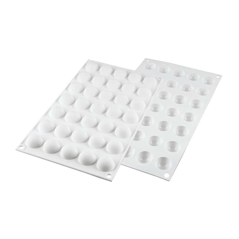 パシフィック洋行　製菓シリコン型　ホワイトカラー　35個取 SF221　ミクロ　ドーム　5 1個（ご注文単位1個）【直送品】