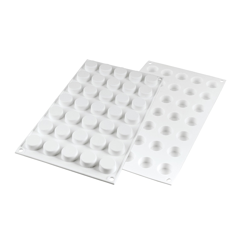 パシフィック洋行　製菓シリコン型　ホワイトカラー　35個取 SF224　ミクロ　ラウンド5 1個（ご注文単位1個）【直送品】