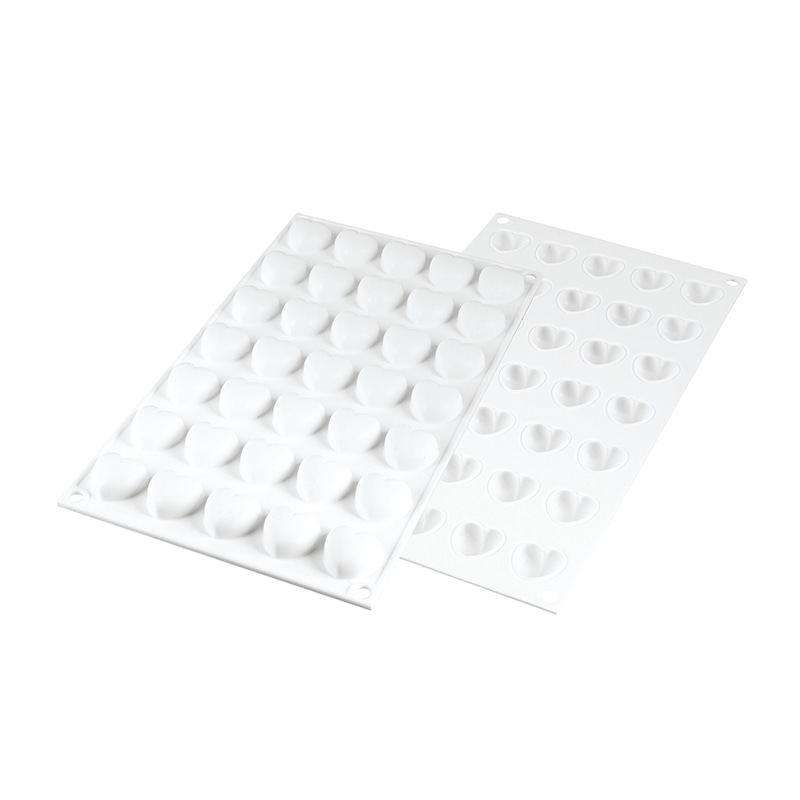 パシフィック洋行　製菓シリコン型　ホワイトカラー　35個取 SF227　ミクロ　ラブ5 1個（ご注文単位1個）【直送品】