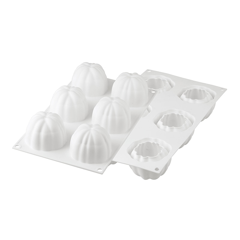 >パシフィック洋行 製菓シリコン型 ホワイトカラー 6個取 SF254 ブルーム120 1個(ご注文単位1個)【直送品】
