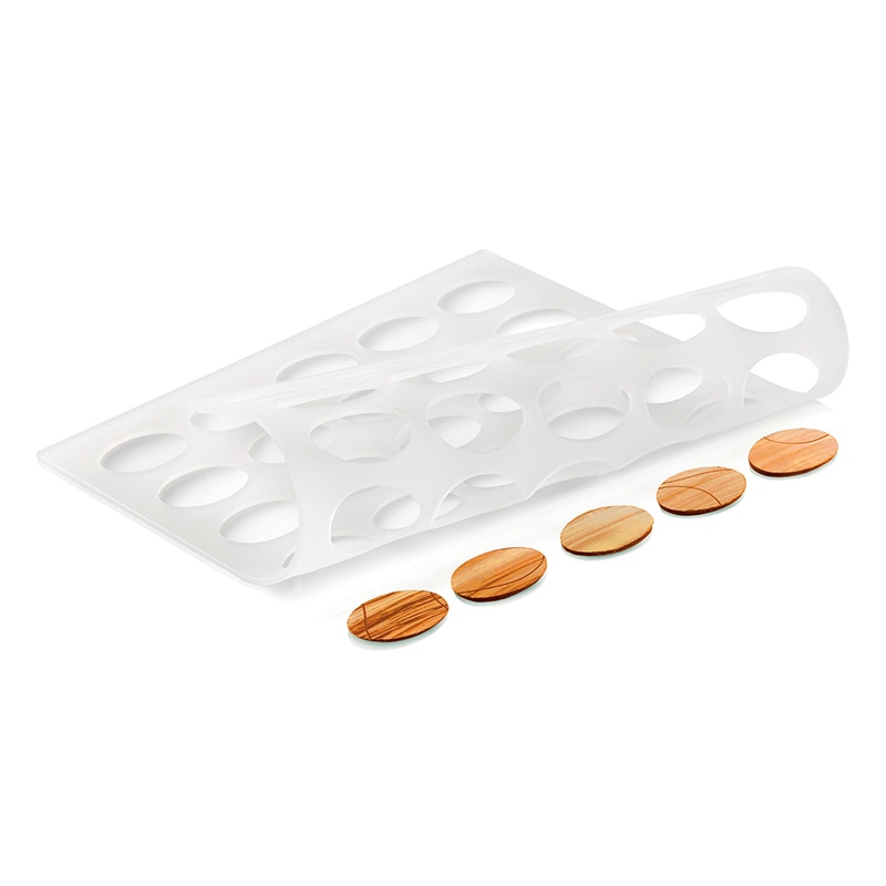 パシフィック洋行 製菓シリコン型 シャブロン オーバル 2枚組 45取×2 2SI-CHABLON-O 1個(ご注文単位1個)【直送品】