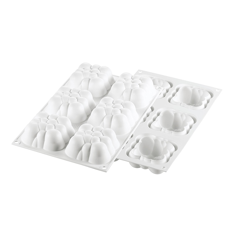 >パシフィック洋行 製菓シリコン型 ホワイトカラー 6個取 SF274 クラウド120 1個(ご注文単位1個)【直送品】