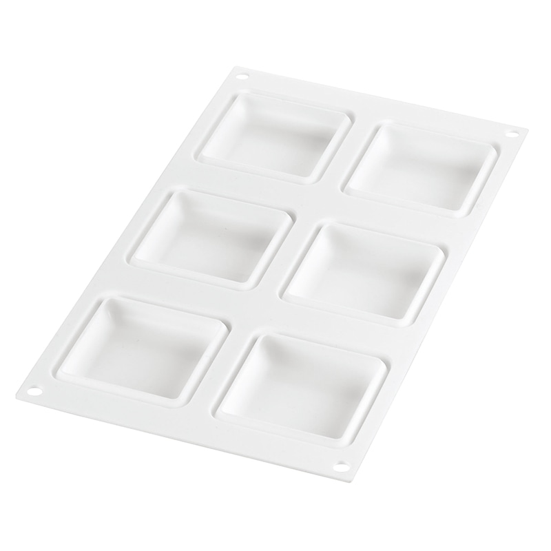 パシフィック洋行　製菓シリコン型　キットタルトリング スクエア80　6取 2SI-TARTE80S　1セット（ご注文単位1セット）【直送品】