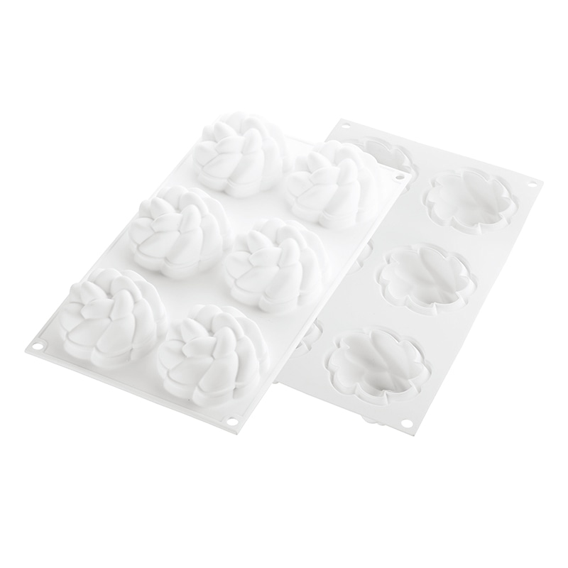 パシフィック洋行　製菓シリコン型　キットタルトリング フルール80　6取 2SI-KT　FLEUR80　1セット（ご注文単位1セット）【直送品】