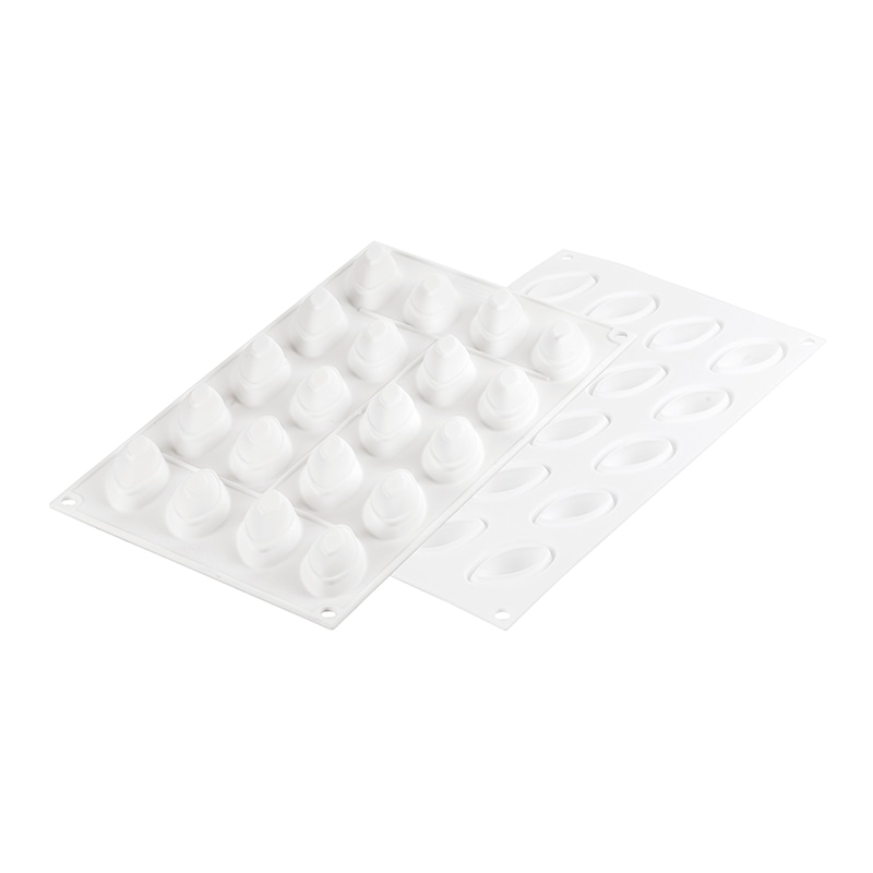 パシフィック洋行　製菓シリコン型　ホワイトカラー　20個取 SF325　クネル　10 1個（ご注文単位1個）【直送品】