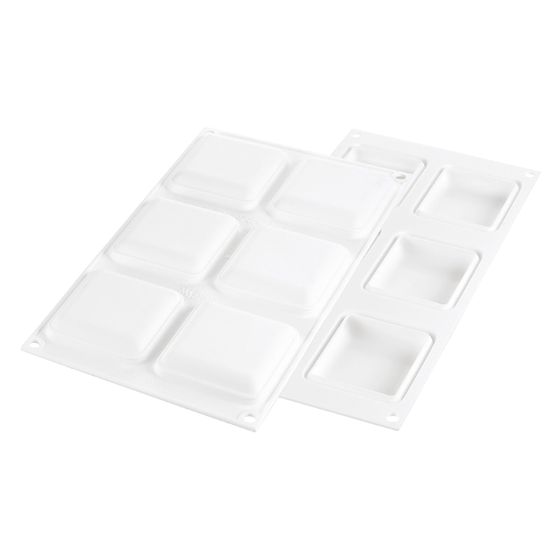 パシフィック洋行　製菓シリコン型　型単品 タルト80　スクエアモールド　6取 2SI-TARTE80SMD　1個（ご注文単位1個）【直送品】