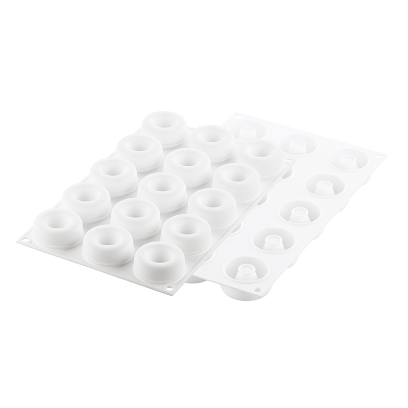 パシフィック洋行 製菓シリコン型 ホワイトカラー 15個取 SF341 オブリーオ30 1個(ご注文単位1個)【直送品】