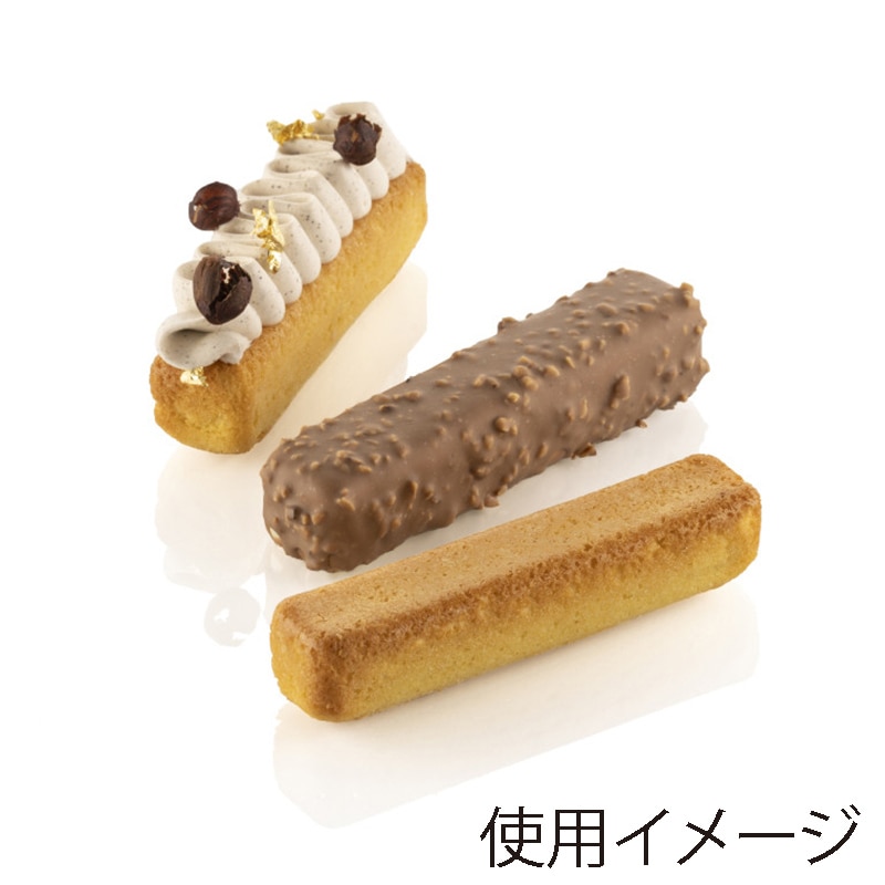 パシフィック洋行　製菓シリコン型　ストライプエクレア 28取 2SI-SQ083　1個（ご注文単位1個）【直送品】