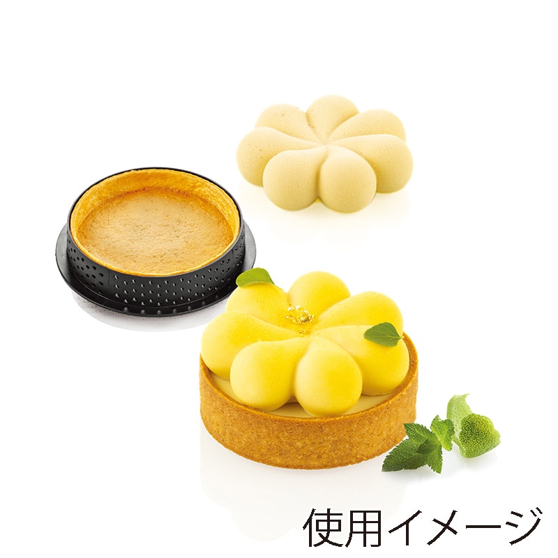 パシフィック洋行　製菓シリコン型　キットタルトリング ブロッサム70　8取 2SI-KIT　BLOSSOM　1セット（ご注文単位1セット）【直送品】