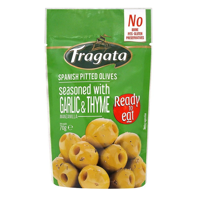 フラガタ　グリーンオリーブ　ガーリック＆タイム 70g  1個※軽（ご注文単位80個）【直送品】