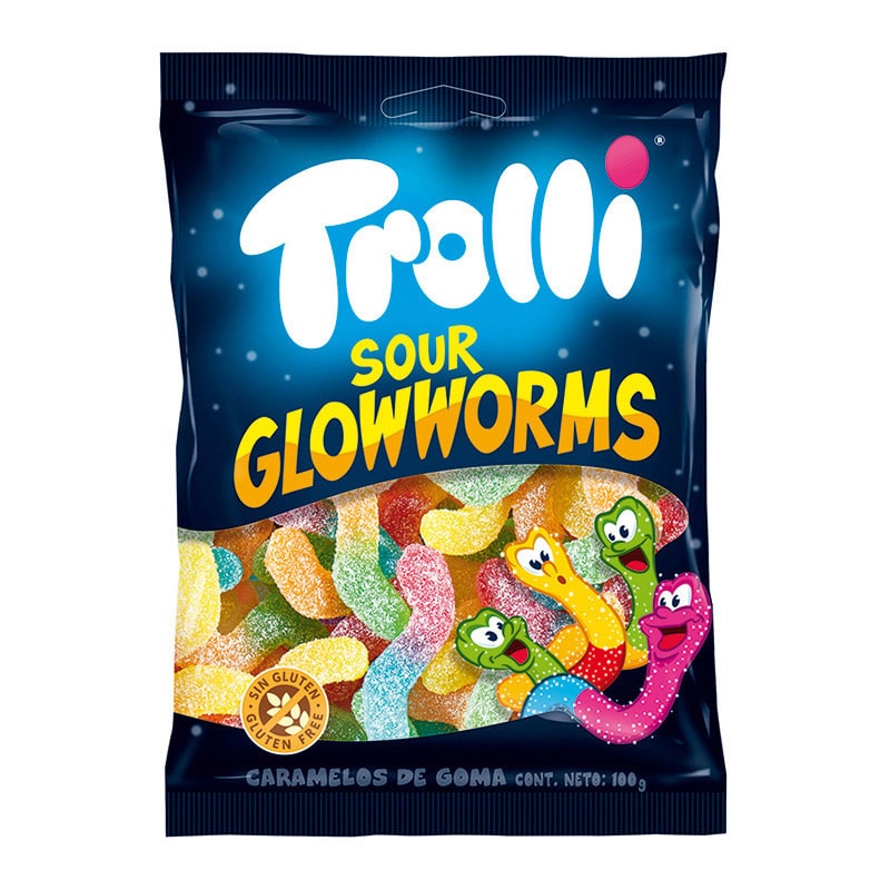 グミ トローリ 125g サワーグローワームス 1個※軽(ご注文単位120個)【直送品】