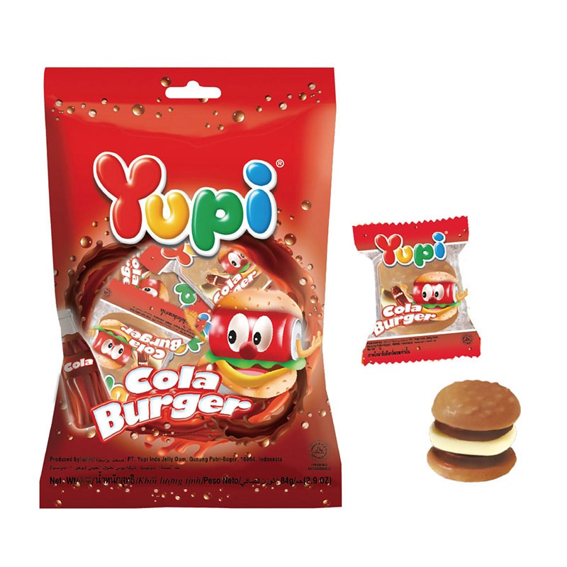 エイム コーラバーガーグミ バッグ 84g  1袋※軽（ご注文単位120袋）【直送品】