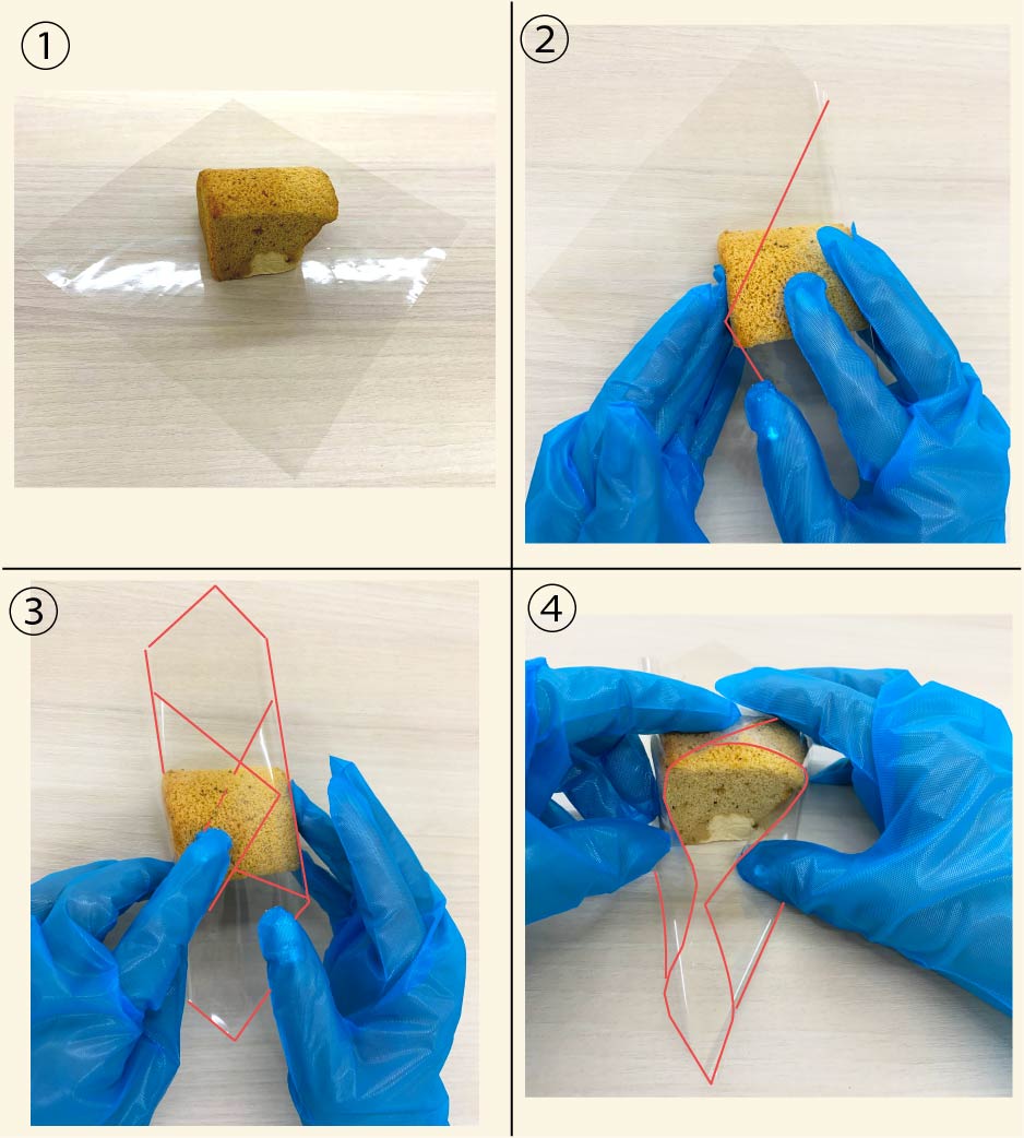 OPPシートの折り方手順1