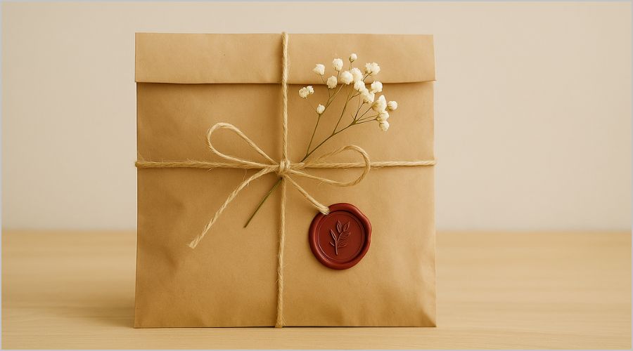 ドライフラワーやシールで装飾