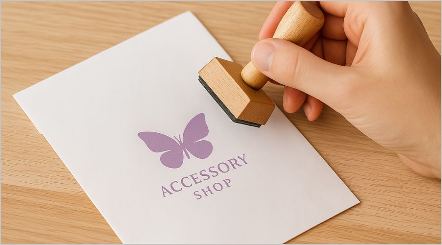 オリジナルスタンプでワンポイント