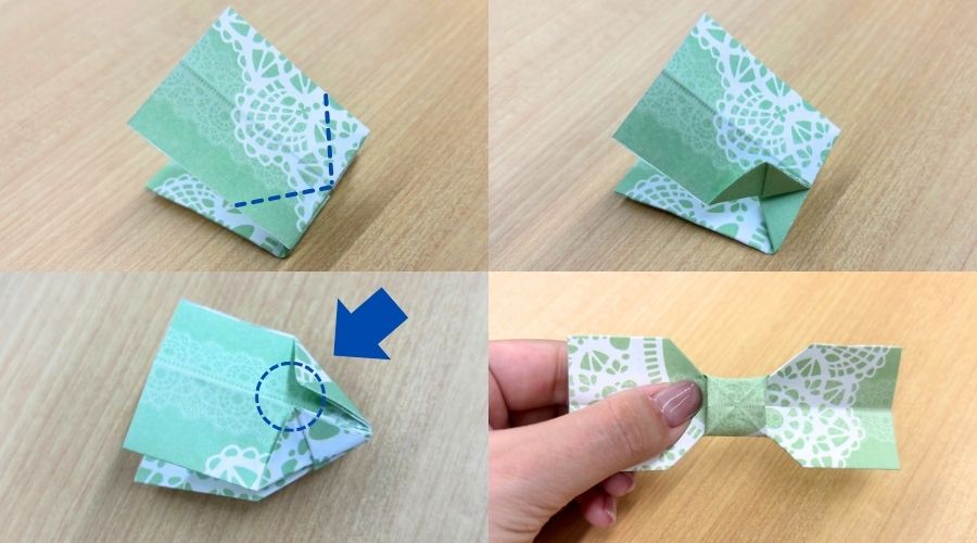 リボン型箸置きの折り方3