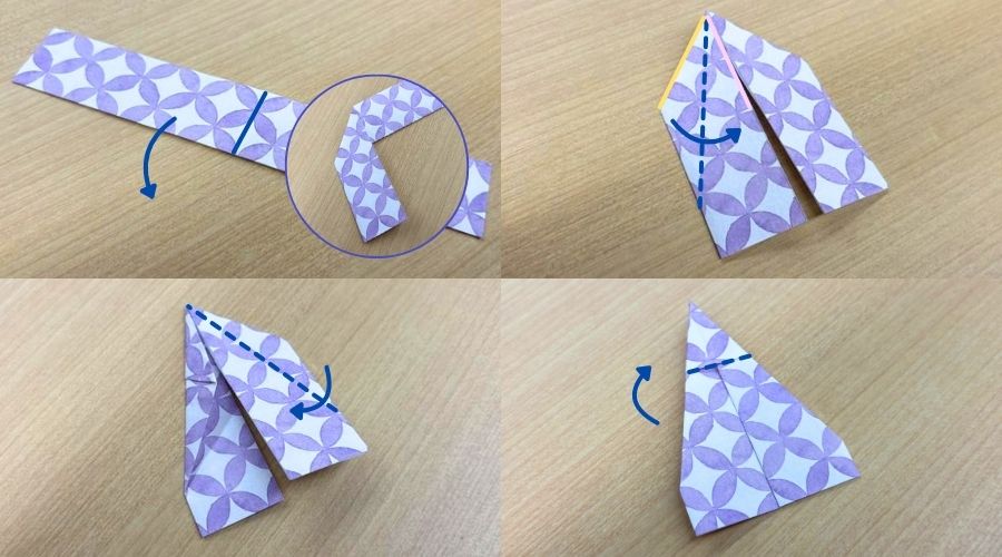 鶴型箸置きの折り方