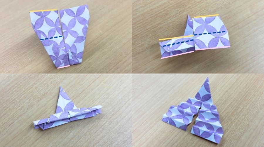 鶴型箸置きの折り方2