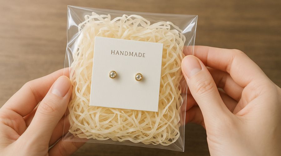 プチギフト向けラッピング透明袋アレンジ