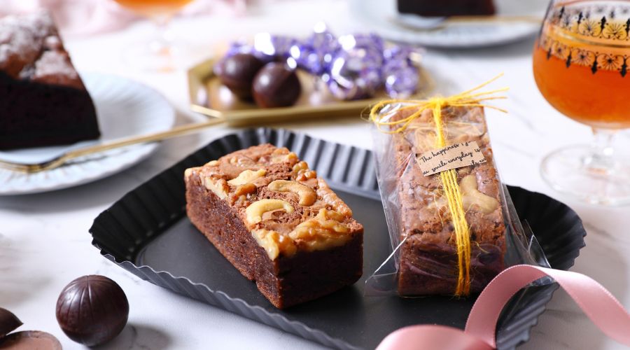 食品対応の透明袋を使った定番の個包装ラッピング