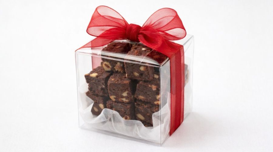 透明ケースを使った中身が見えるラッピング