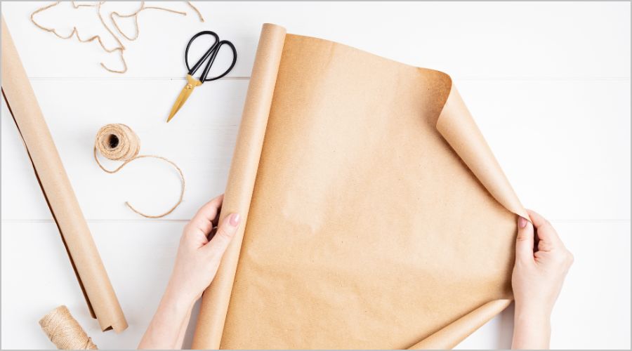 ブックカバーに使う包装紙サイズの目安